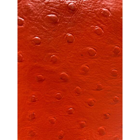 KATE SPADE SMALL RED OSTRICH LEATHER WOMENS SHOULDER BAG - Picture 10 of 12